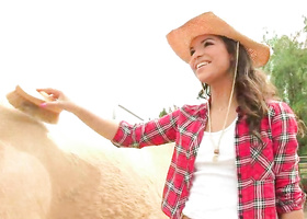 Pretty Latina has to weaknesses: horses and big dicks