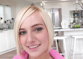 Sweet blonde feels satisfied thanks to big dick