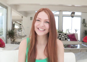 Hot coitus delivers pleasure to pretty redhead