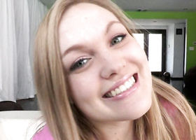 Bald man's big cock is exactly what lassie needs