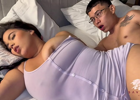 My husband's stepson sneaks into our bed while the cuckold is asleep fury- Savannah Watson