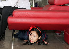 Skinny Asian schoolgirl begging for a good pounding