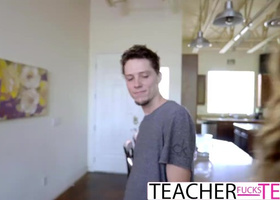 Maddening FFM fuck scene with teens and MILF