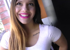 Big butt babe getting fucked after a cute convo