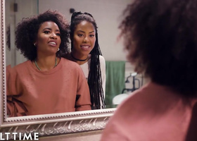 Ebony beauty fucked by a BBC in a romantic vid