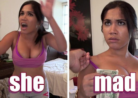 Latina with an explosive temper gets screwed